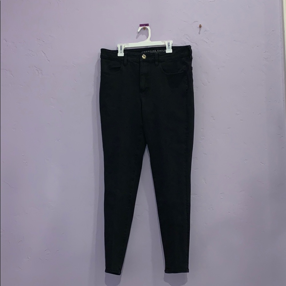 High-rise black jeans